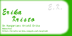 erika kristo business card